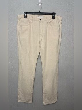 Joe’s Jeans | Cotton and Linen Mix | Textured Cream | 38x34